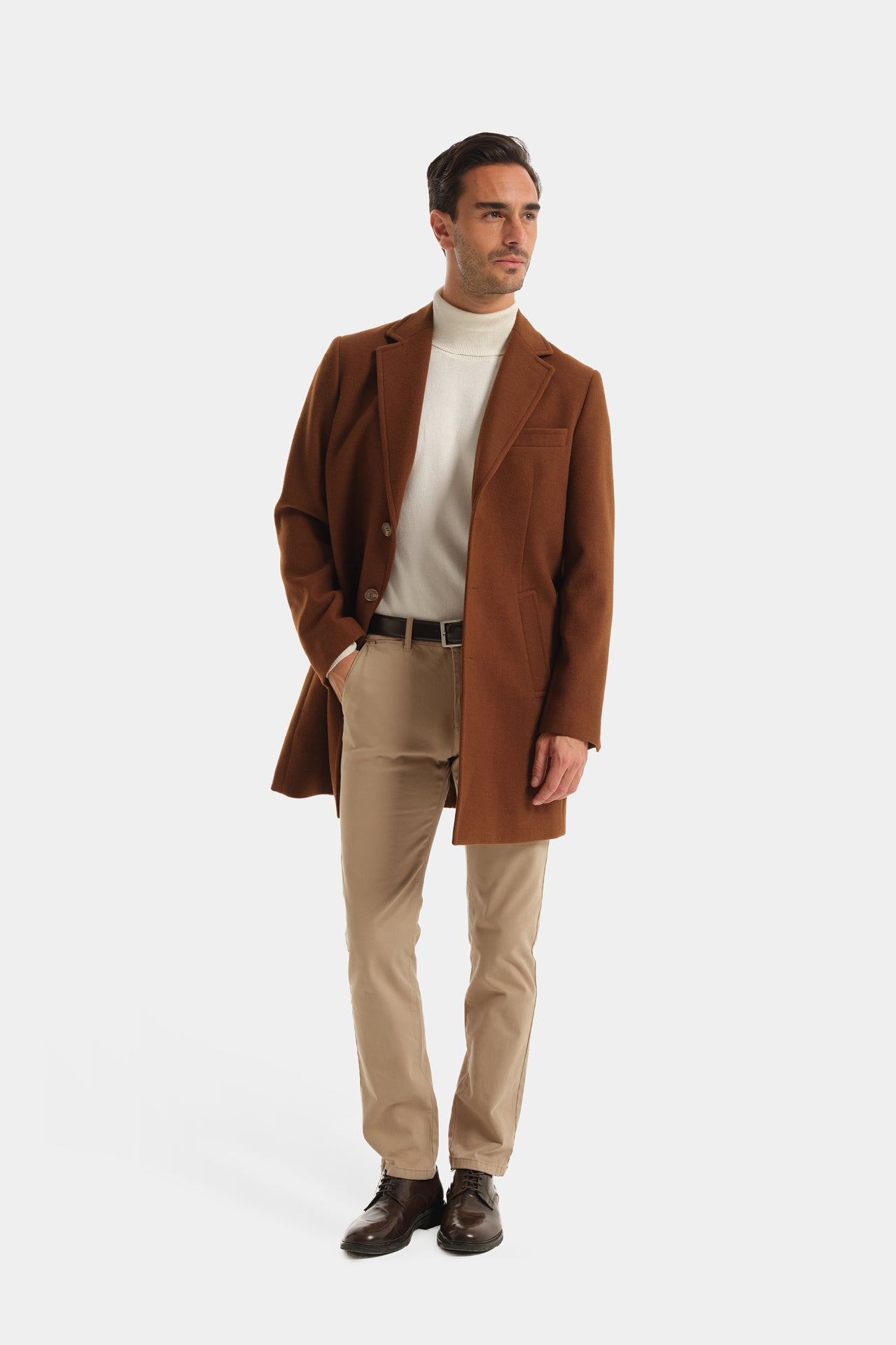 Beige Slim Fit Chino Pants