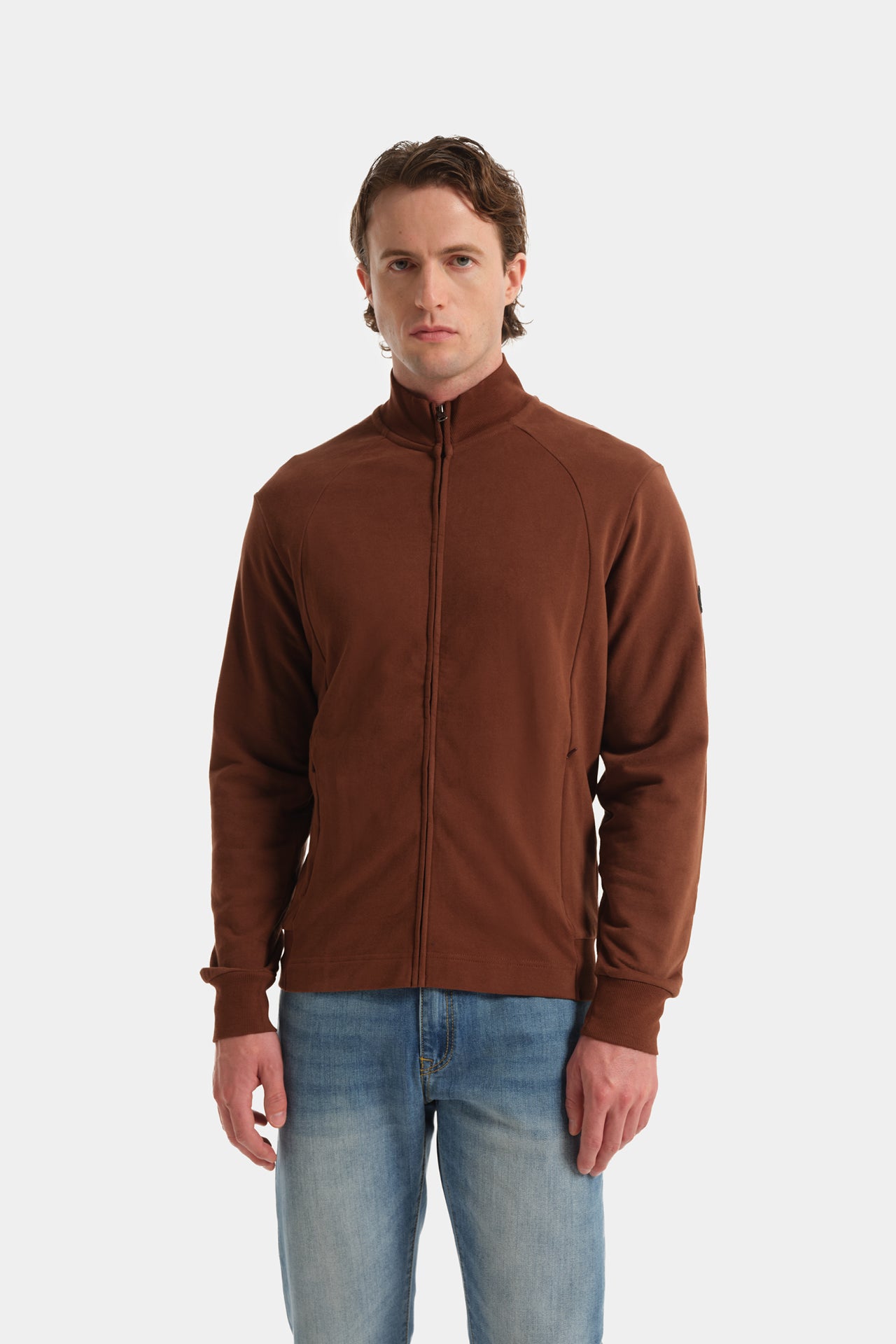 Felpa Full Zip Noce