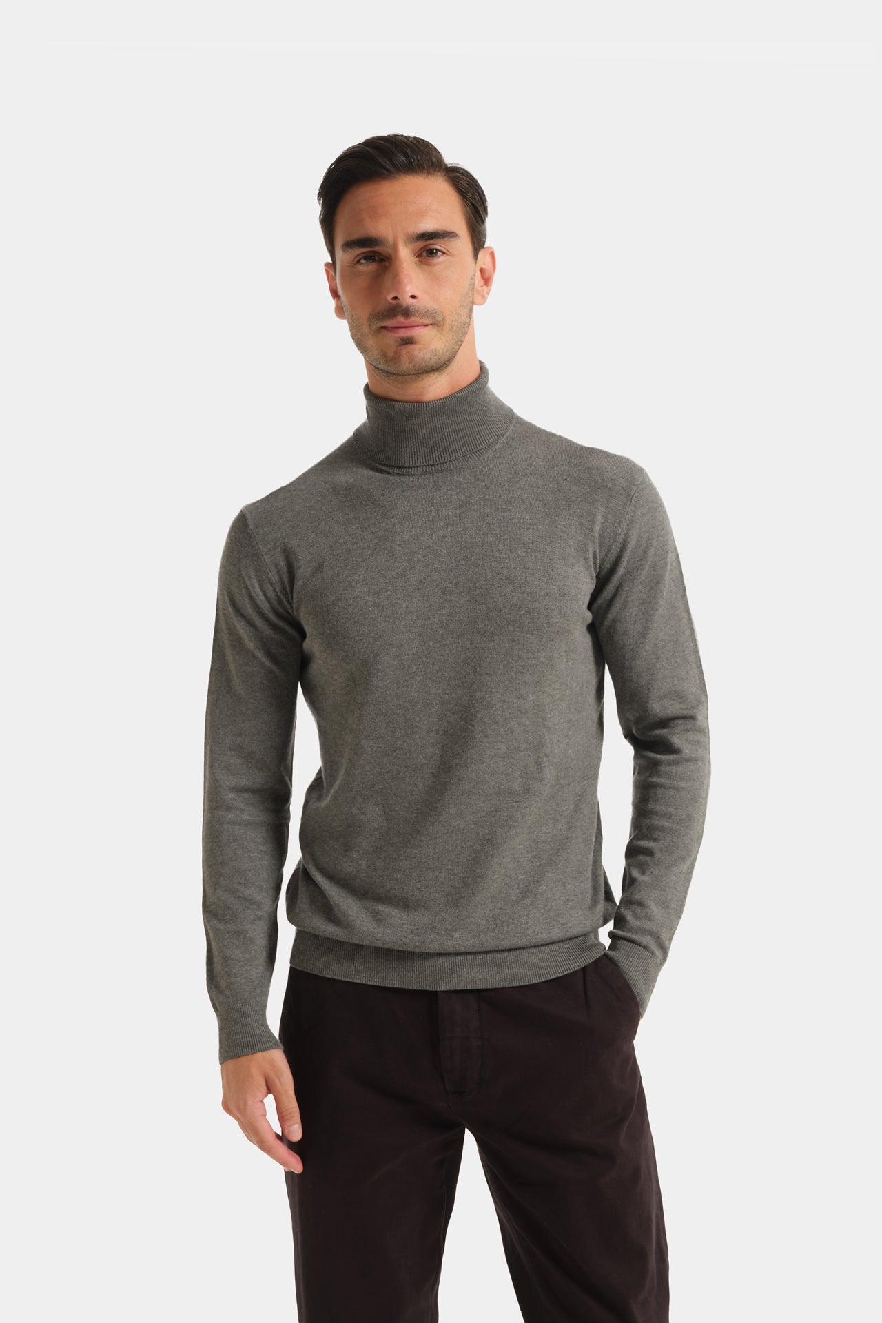 Grey High Neck Sweater Fineness 12