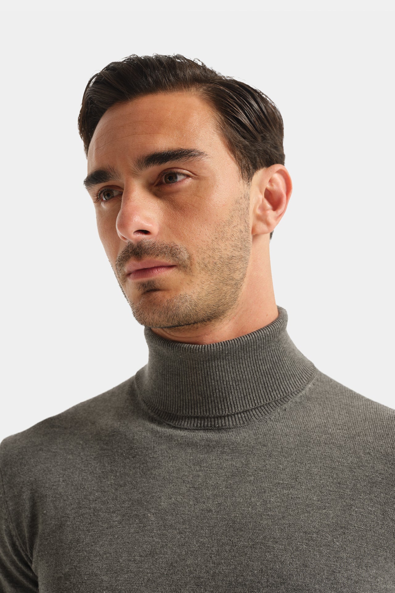 Grey High Neck Sweater Fineness 12