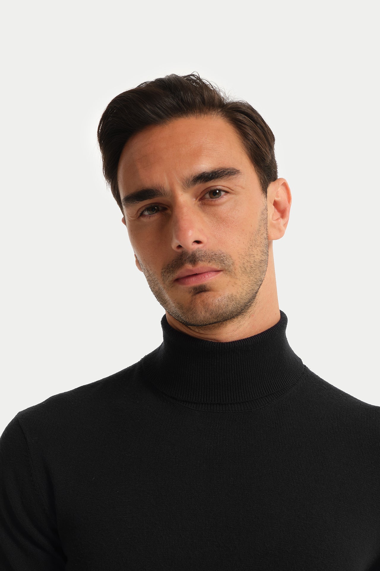 Black High Neck Sweater Fineness 12