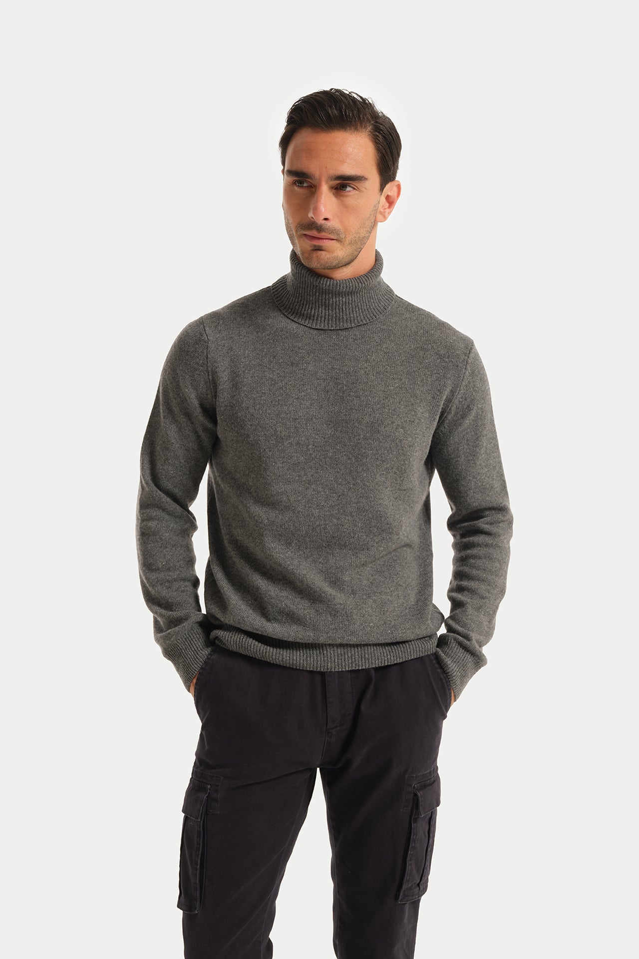 High Neck Sweater Lead Fineness 7