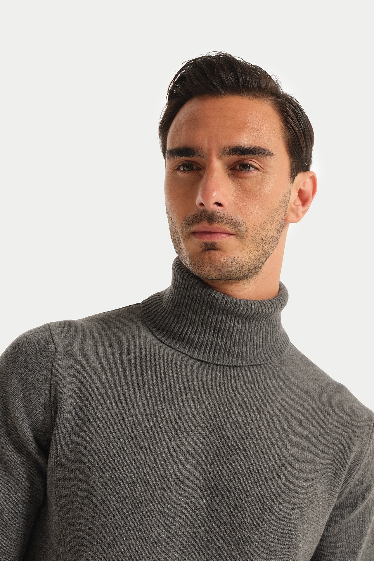 High Neck Sweater Lead Fineness 7