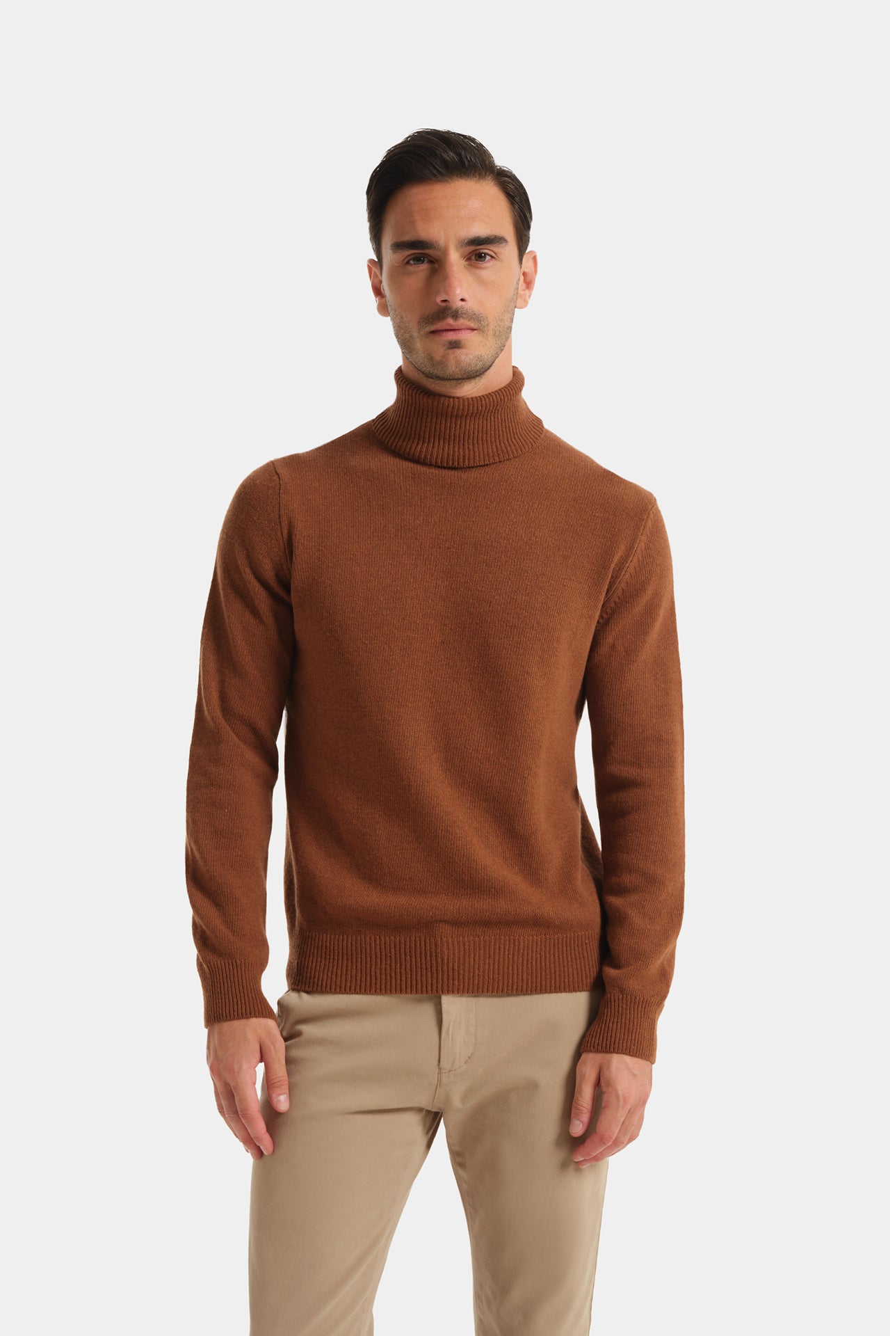 Tobacco High Neck Sweater Fineness 7