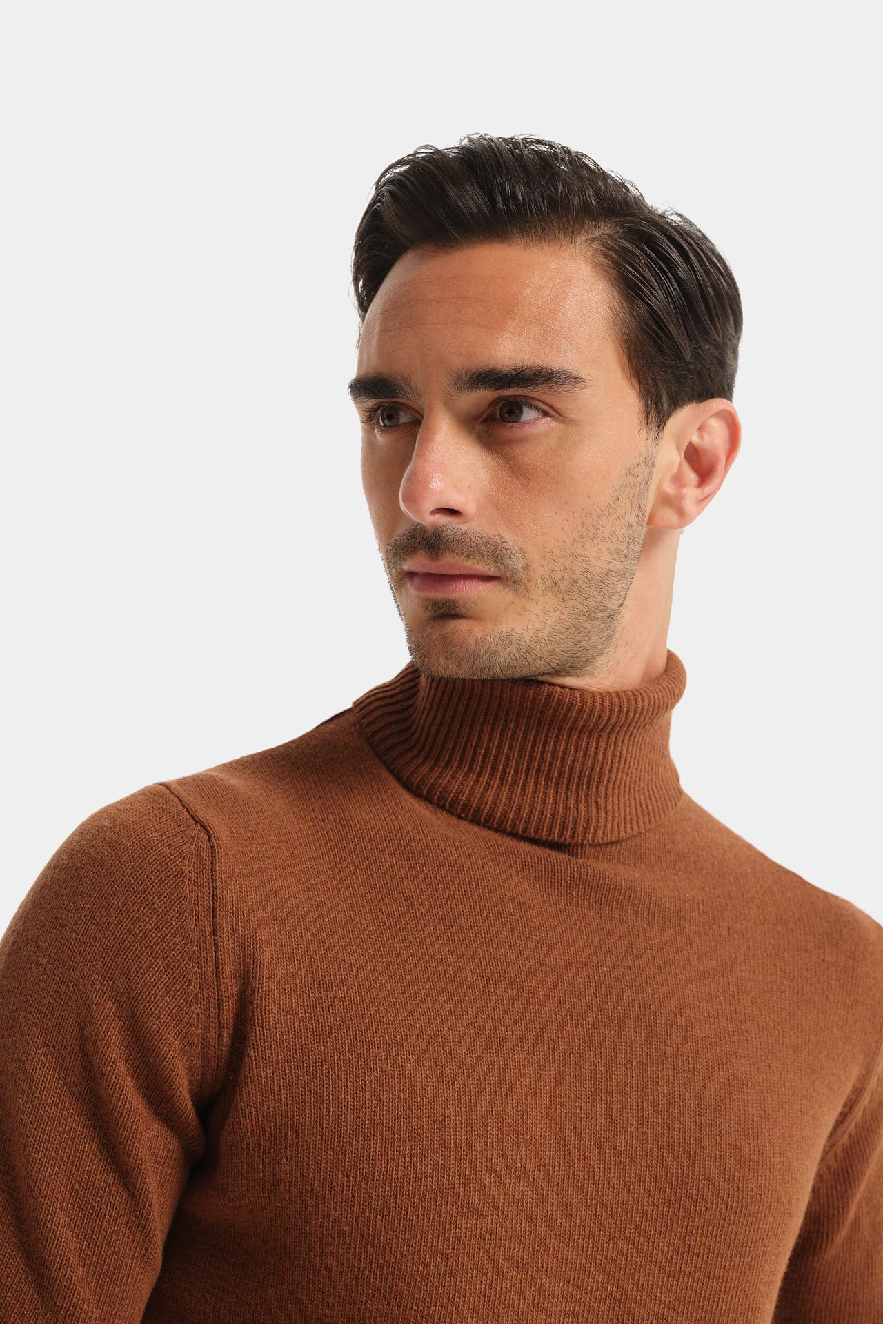 Tobacco High Neck Sweater Fineness 7