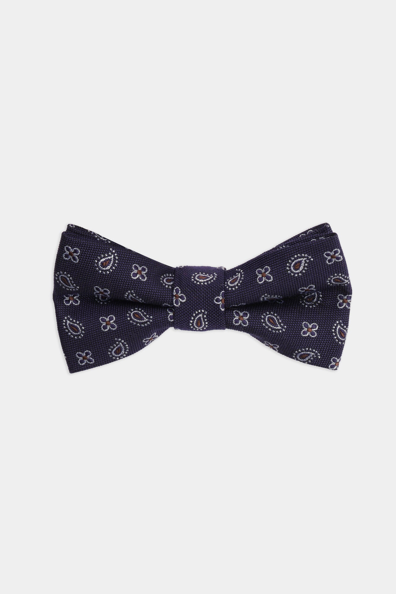 Blue Geometric Micropattern Bow Tie