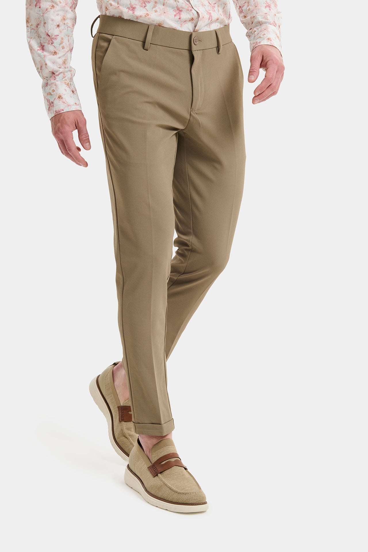 Pantalone Chino Tessuto Tecnico Kahki