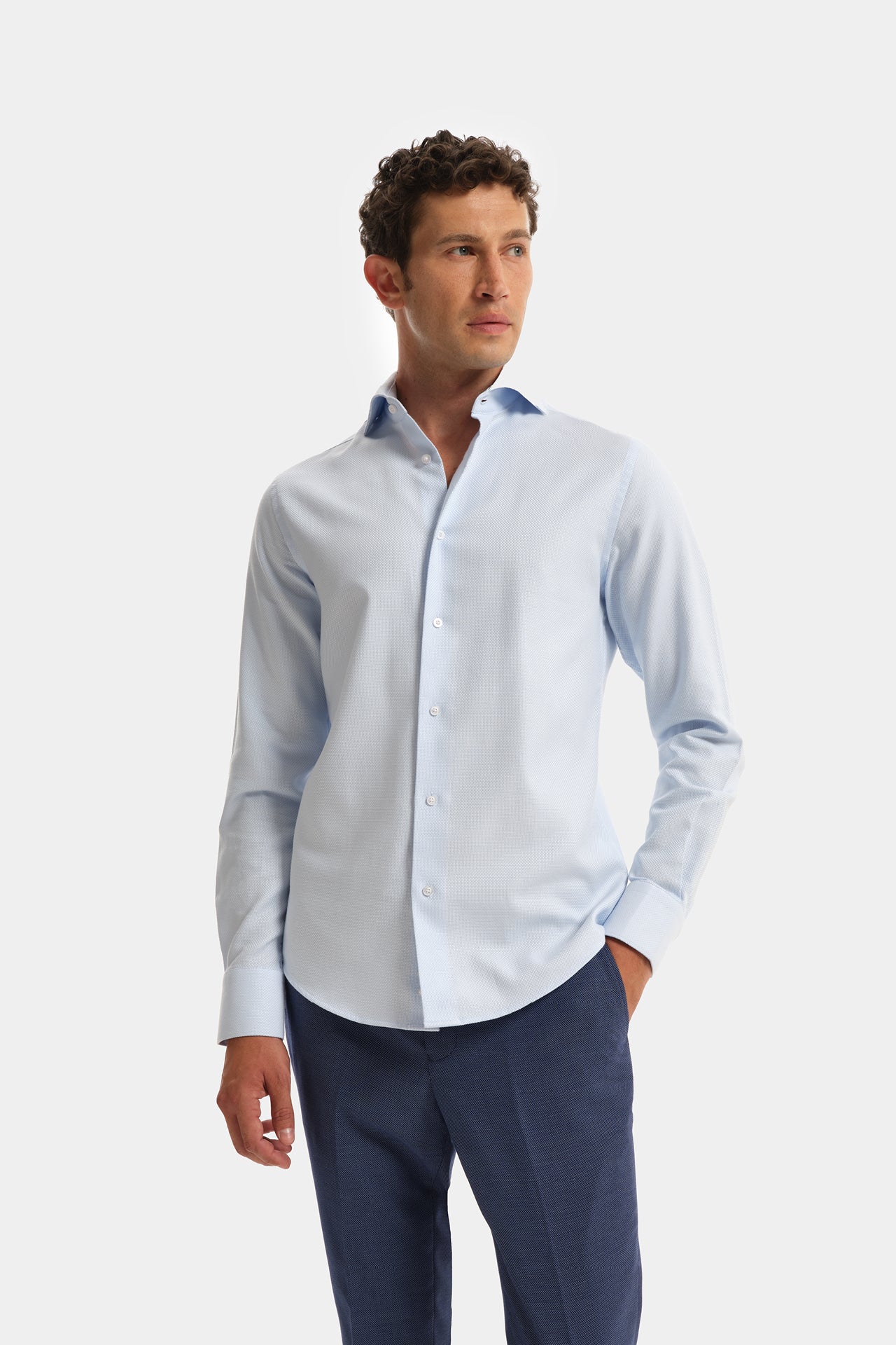 Sky French Collar Formal Shirt