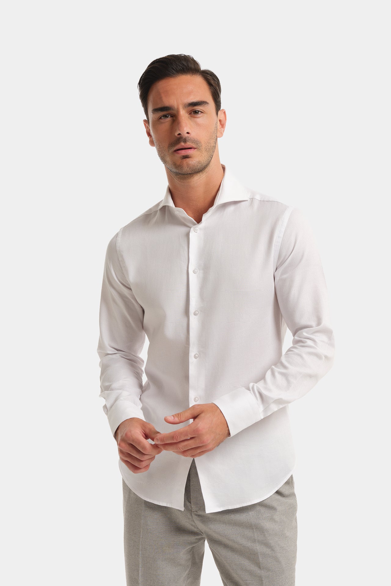 Essential French Collar Shirt White