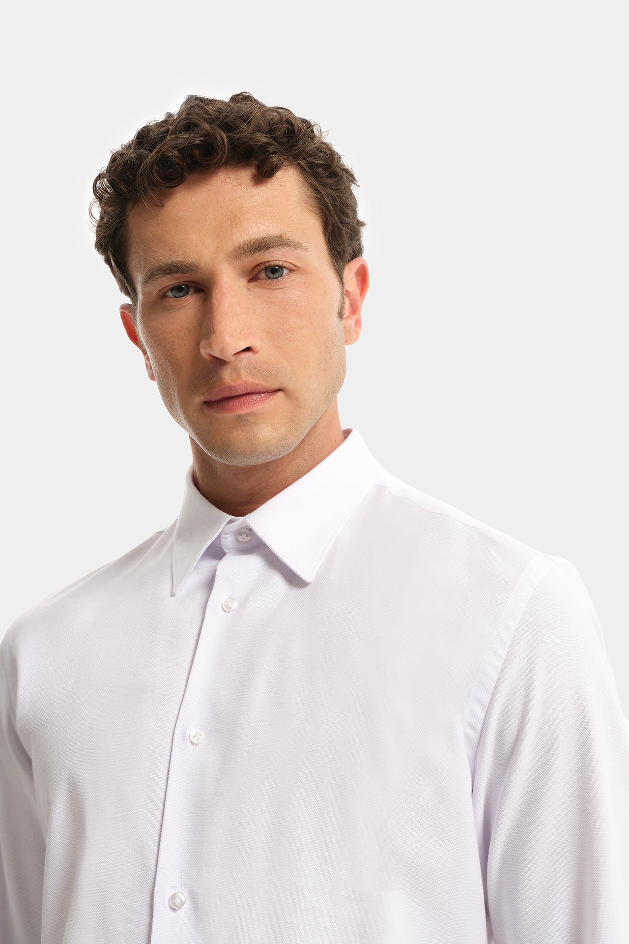 Camicia Essential Collo Italiano White