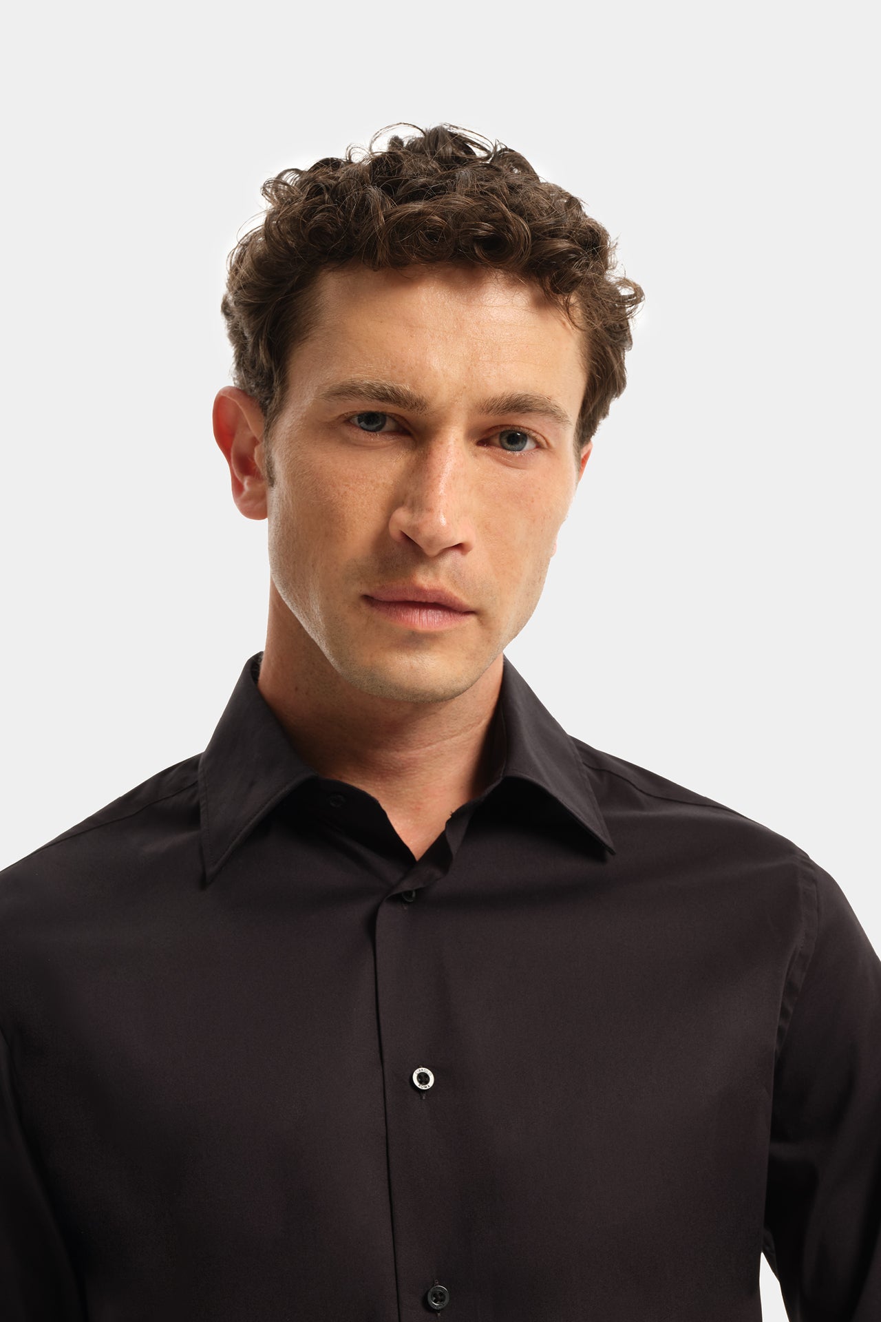 Formal Shirt Italian Collar Black