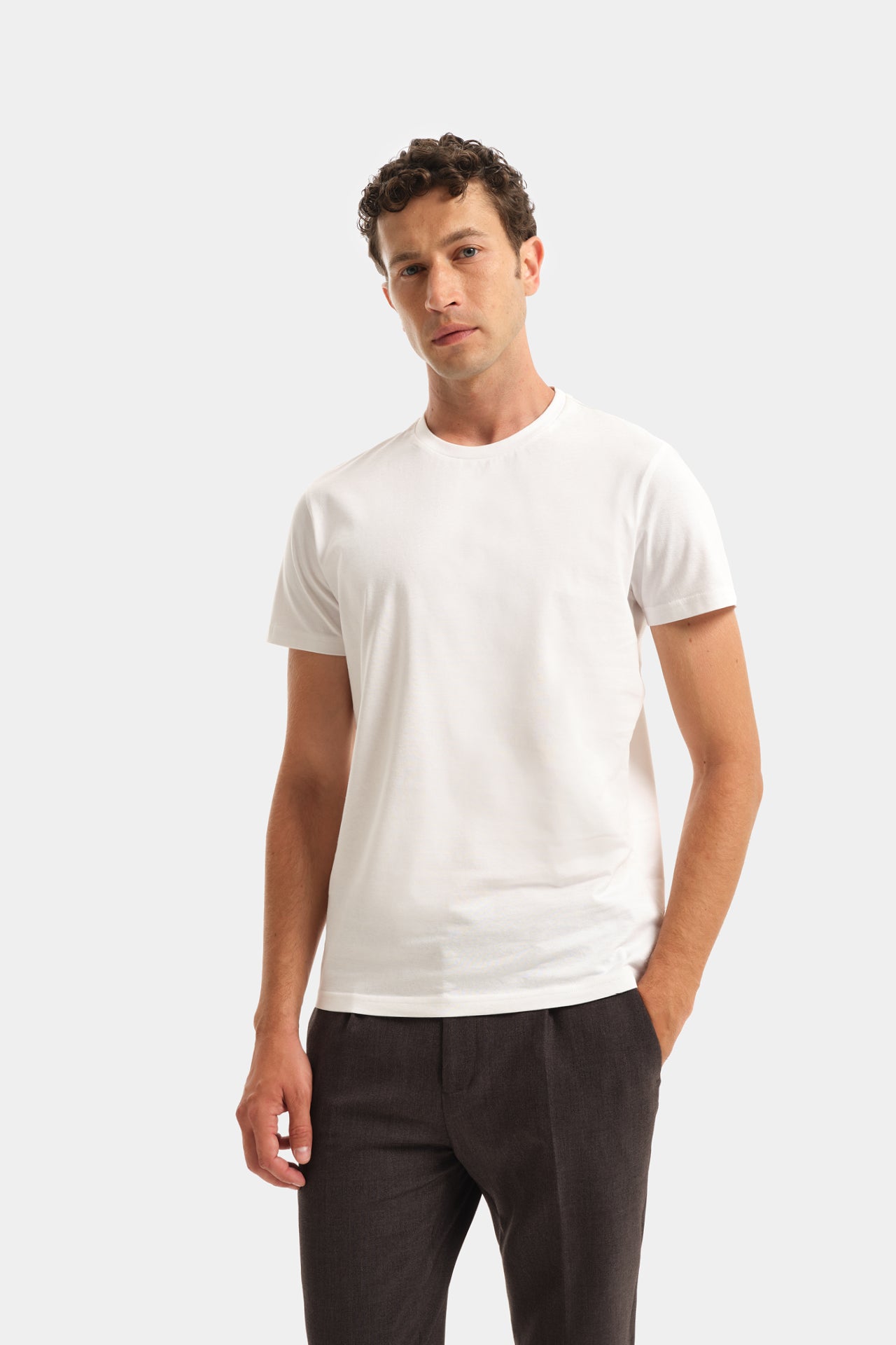 T-Shirt Cotone Rasato White