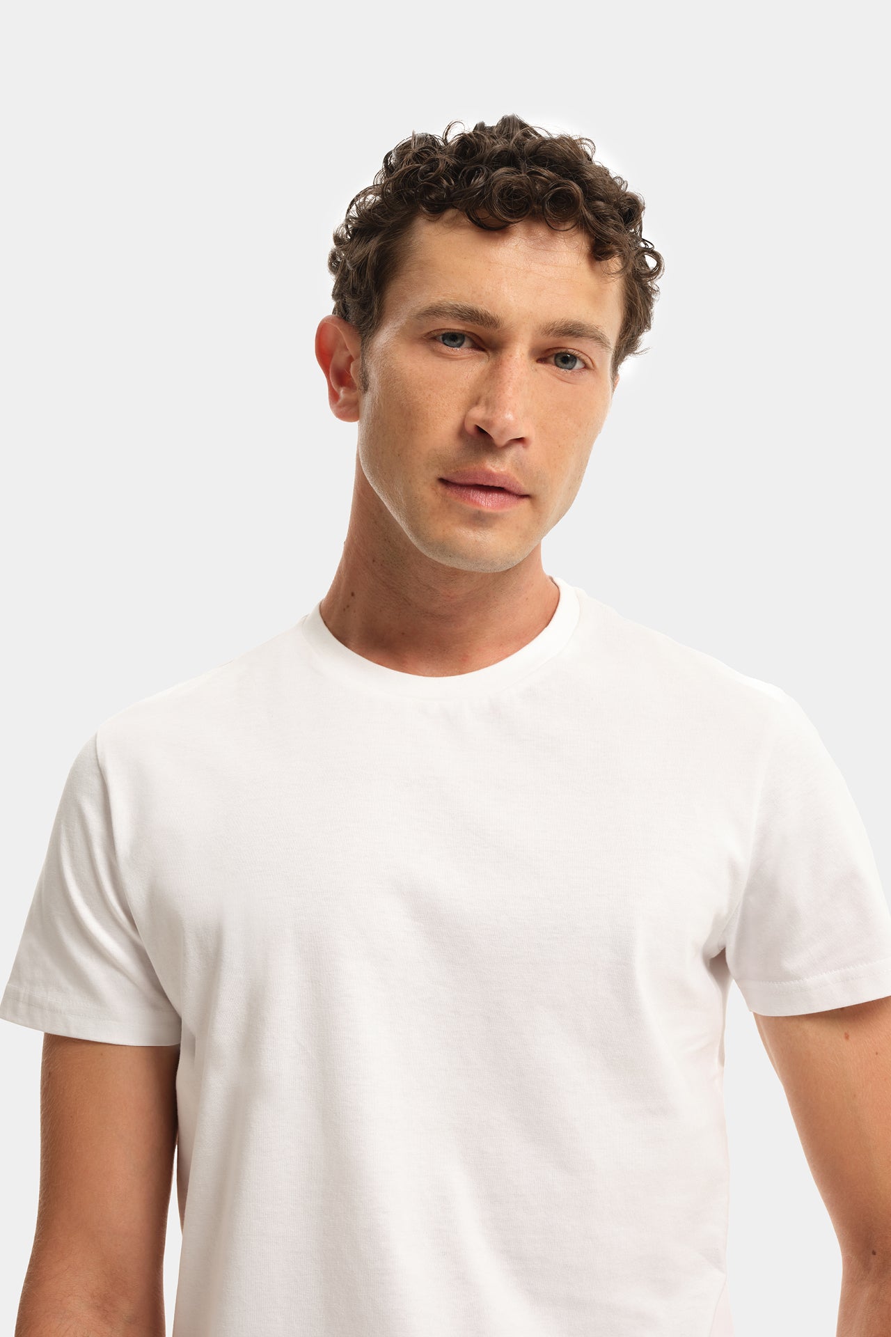 White Cotton Shaved T-Shirt