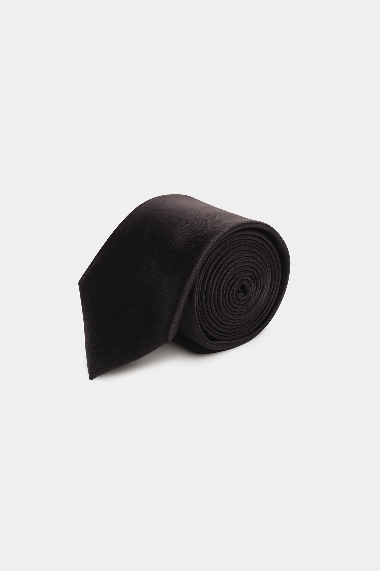 Classic Solid Color Tie Black