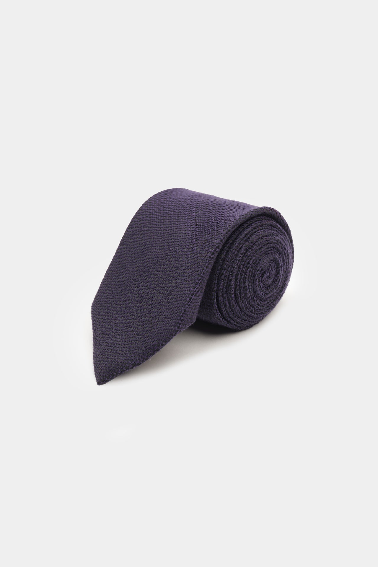 Plain Blue Woven Tie