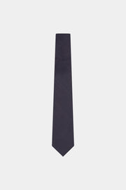 Plain Blue Woven Tie