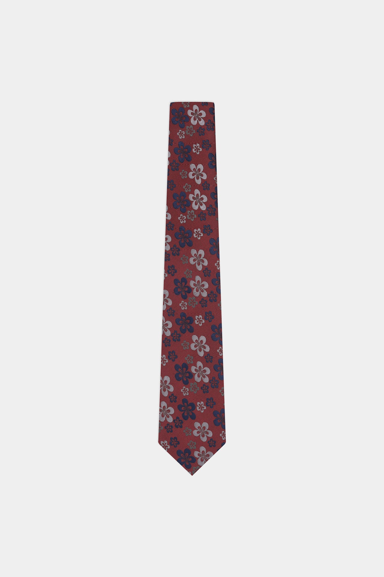 Floral Pattern Tie Wine