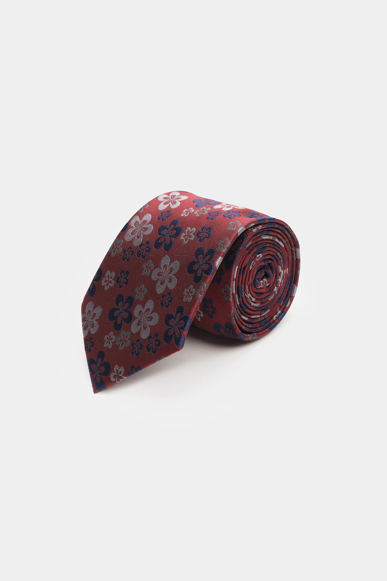 Floral Pattern Tie Wine