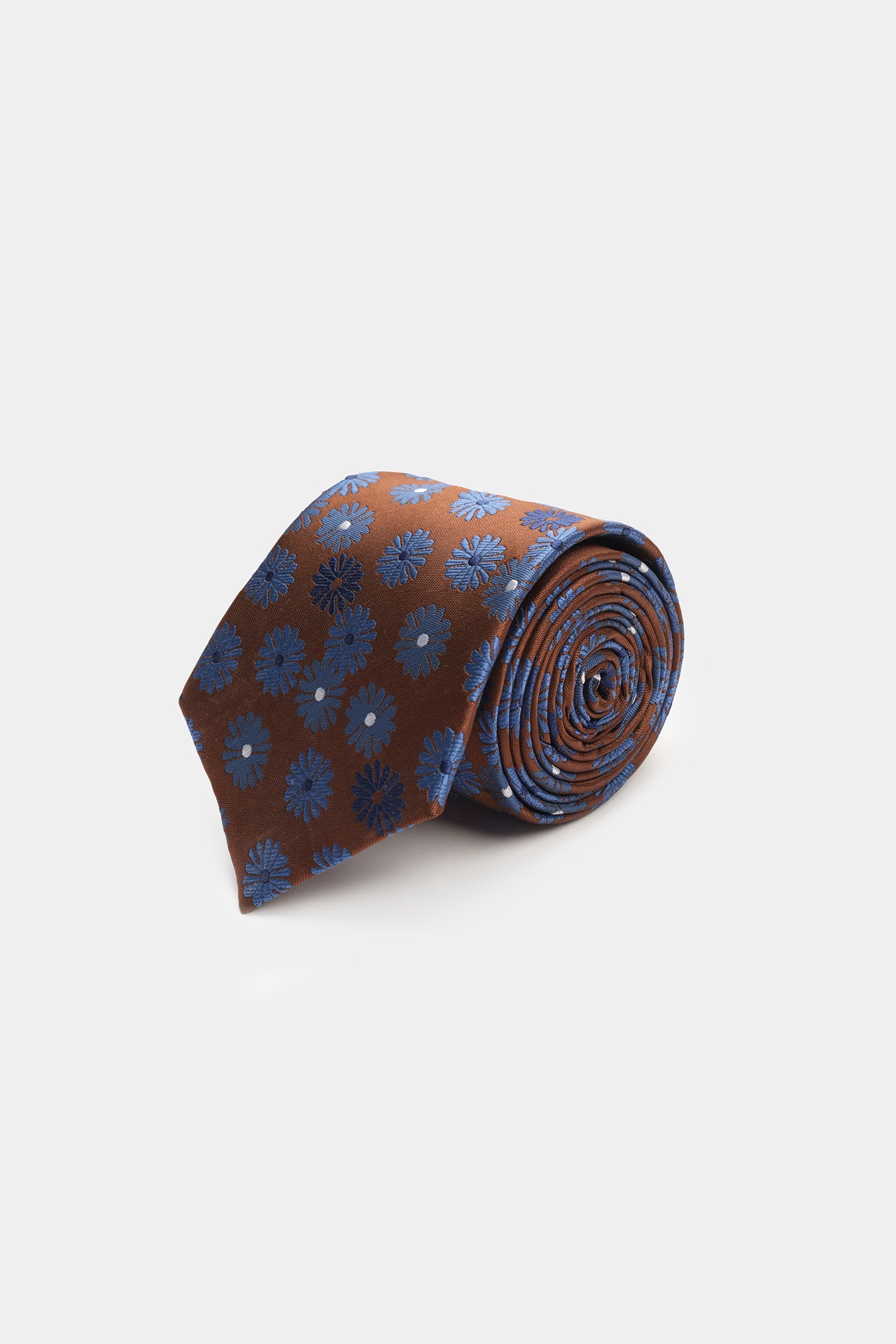 Walnut Floral Pattern Tie