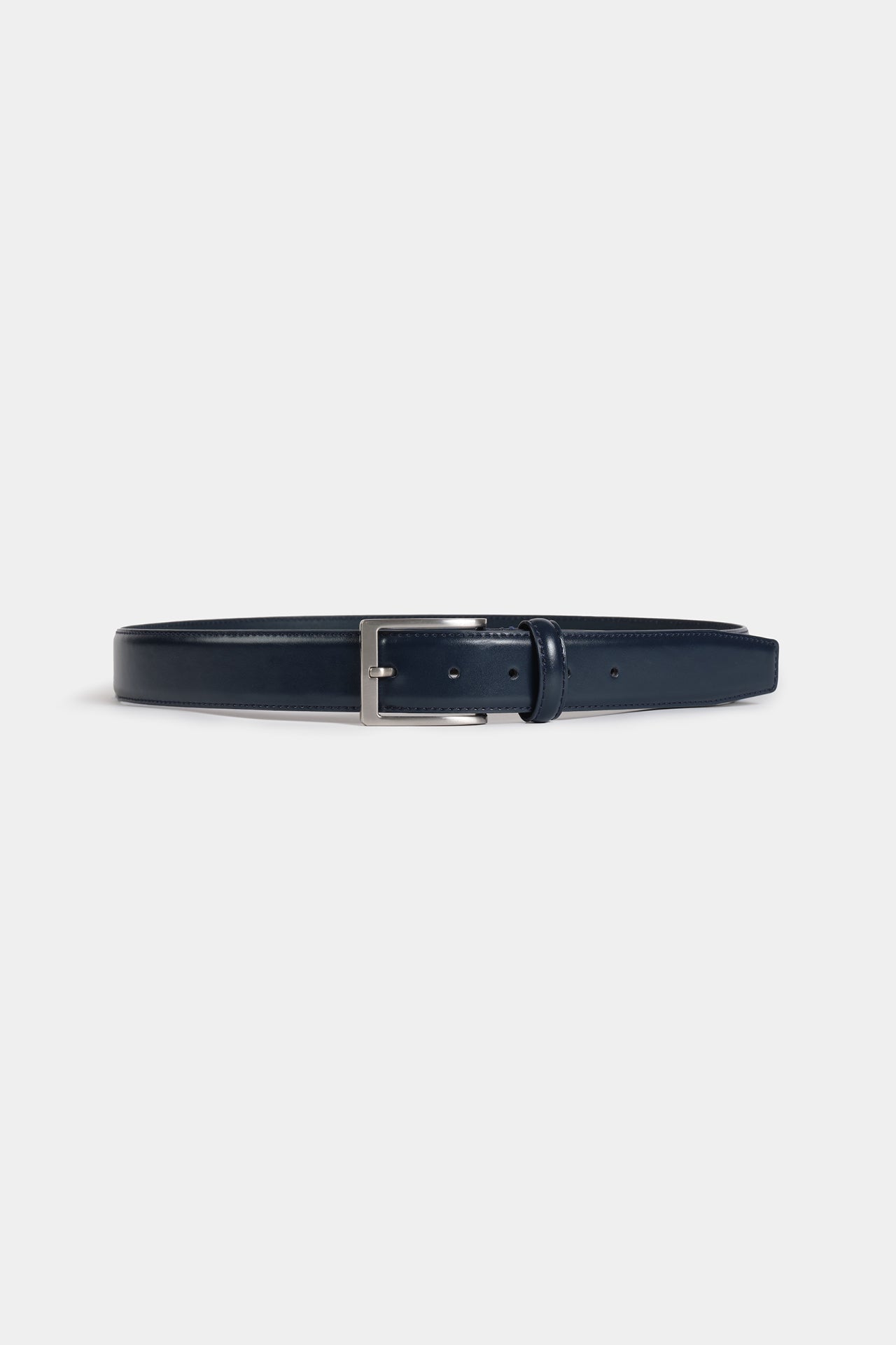 Classic Blue Leather Belt